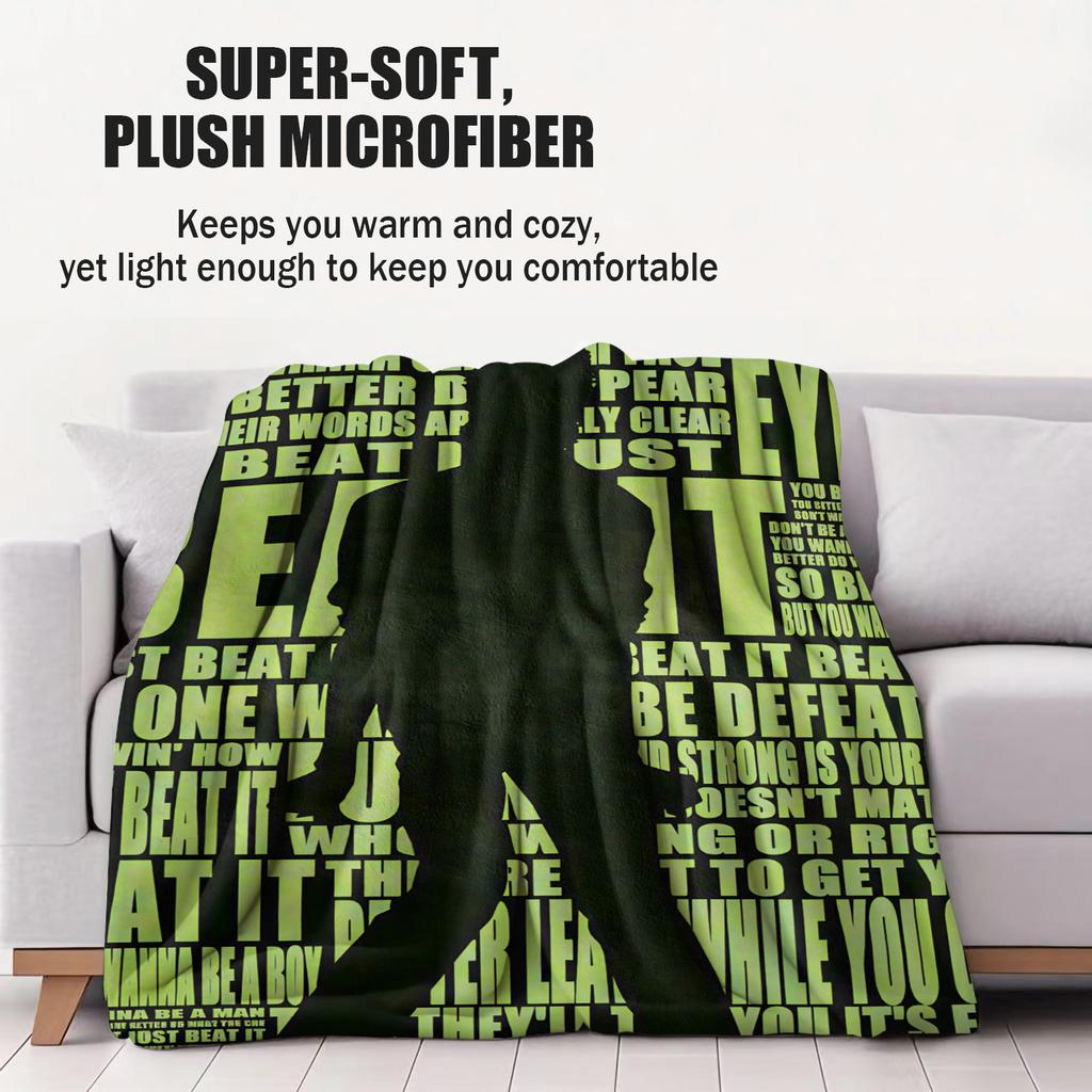 MJ King of Pop Michael Jackson Super Soft high Blanket Sofa Office Travel Nap Comfort Leisure Camp Travel Blanket Birthday Gift