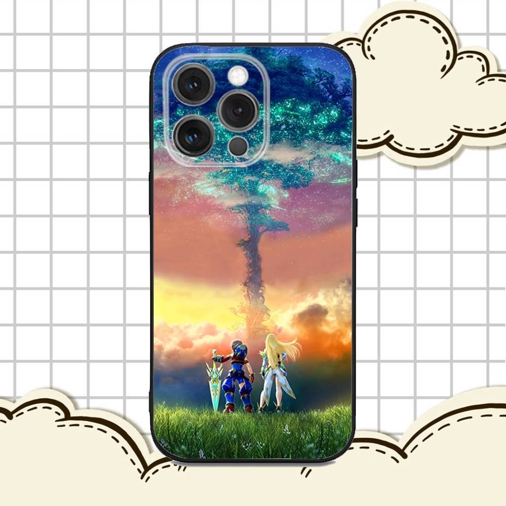 

X-Xenoblade C-Chronicles Phone Case For iPhone 16e,16,15,14,13,12,11,Pro,X,XS,Max,XR,Plus,Mini Soft Black Cover iPhone16e