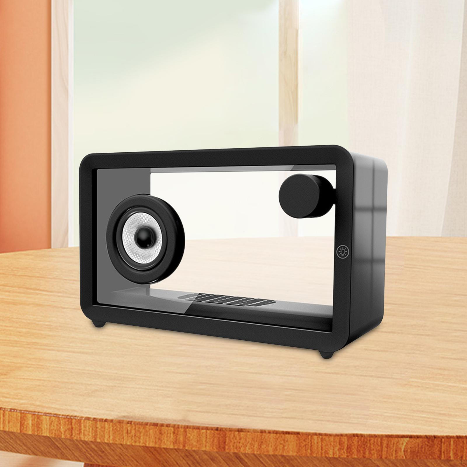 

Динамик 8 Вт 5 режимов креативное украшение простой портативный с красочными огнями для офиса, чёрный