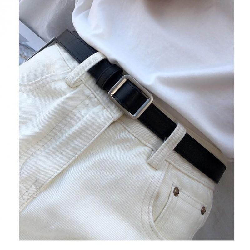 

Черный Универсальный Женский Холщовый Ремень Для Джинсов С Эстетичным Минималистичным Дизайном StyleB