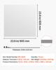 605x605mm PVC Ceiling Tiles 12-Pack Drop Ceiling Panels White, PVC Foam Board, Grid Fit, Water-Resistant, Flexible Cut, Easy To Clean, Modern