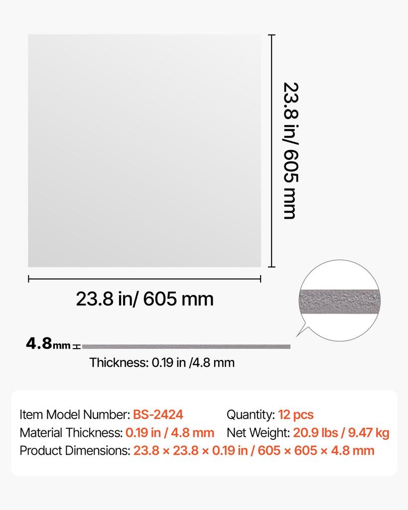 605x605mm PVC Ceiling Tiles 12-Pack Drop Ceiling Panels White, PVC Foam Board, Grid Fit, Water-Resistant, Flexible Cut, Easy To Clean, Modern