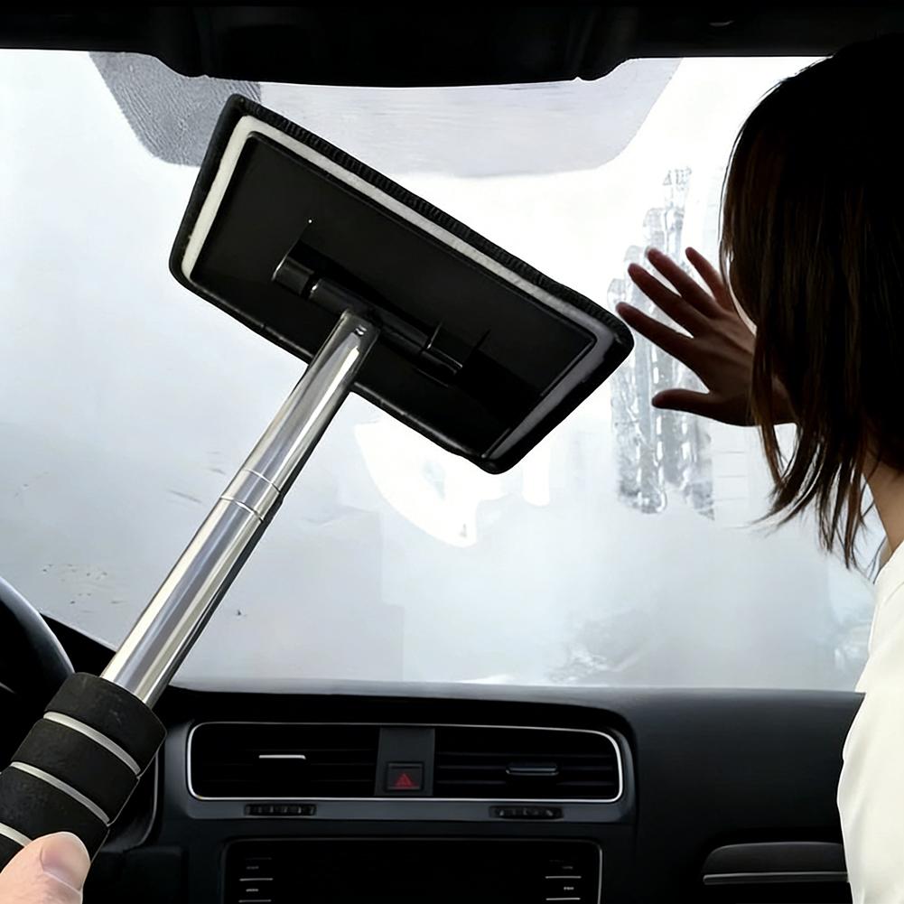 Extendable Window Cleaner Car Windscreen Wiper Fish Fog Removal Tank Cleaning Bathroom With Cloth Brush Cleaning Window & M4T8