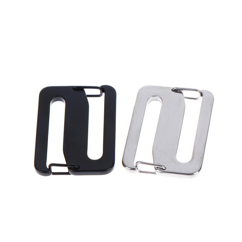 2/4 Pièces Boucle Réglable à Double Ouverture en Acier Inoxydable pour Connexion de Sangle de Sac à Dos Sangle de Sac de Ceinture Mousqueton Clip Boucle Raccord
