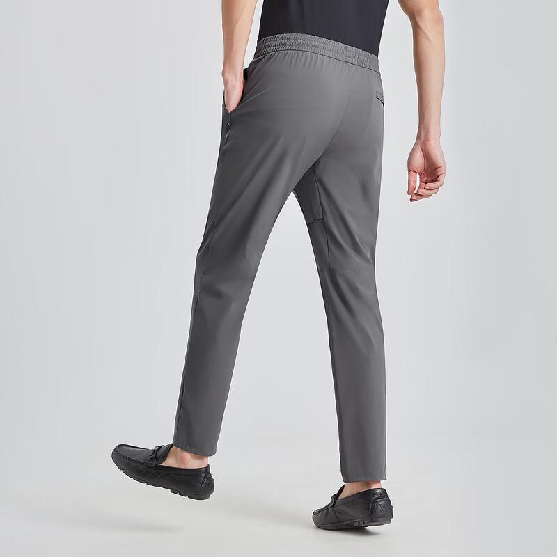 Lilang Men's Lightweight Cool-Feel Elastic Waist Casual Pants