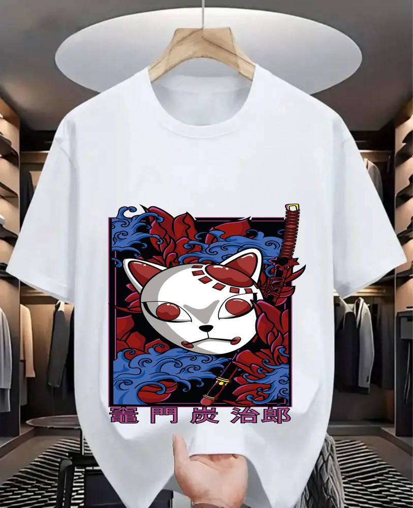 

Kokushibo T-Shirt Demon Slayer Kimetsu No Yaiba Anime Manga Black Shirt All Size 4XL