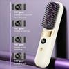 Wireless Hair Straightening Brush, 30s Fast Heat Ionic Ceramic Straightener Comb, Portable Cordless Quick Styling Tool for Travel & Daily Touch-Ups
