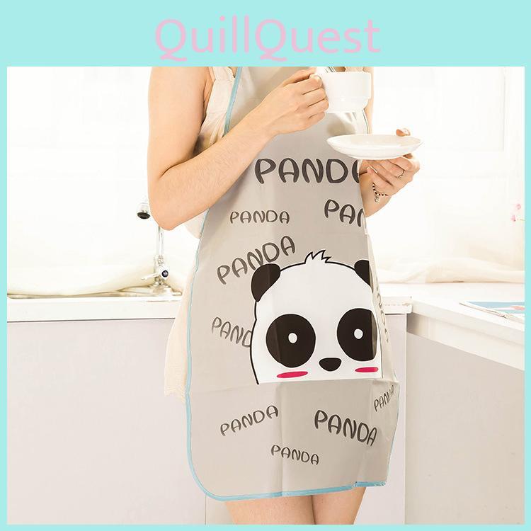 Králík Půl Panda Tělo Zástěra Kuchyňská Odolná proti Oleji Voděodolná Bez Rukávů
