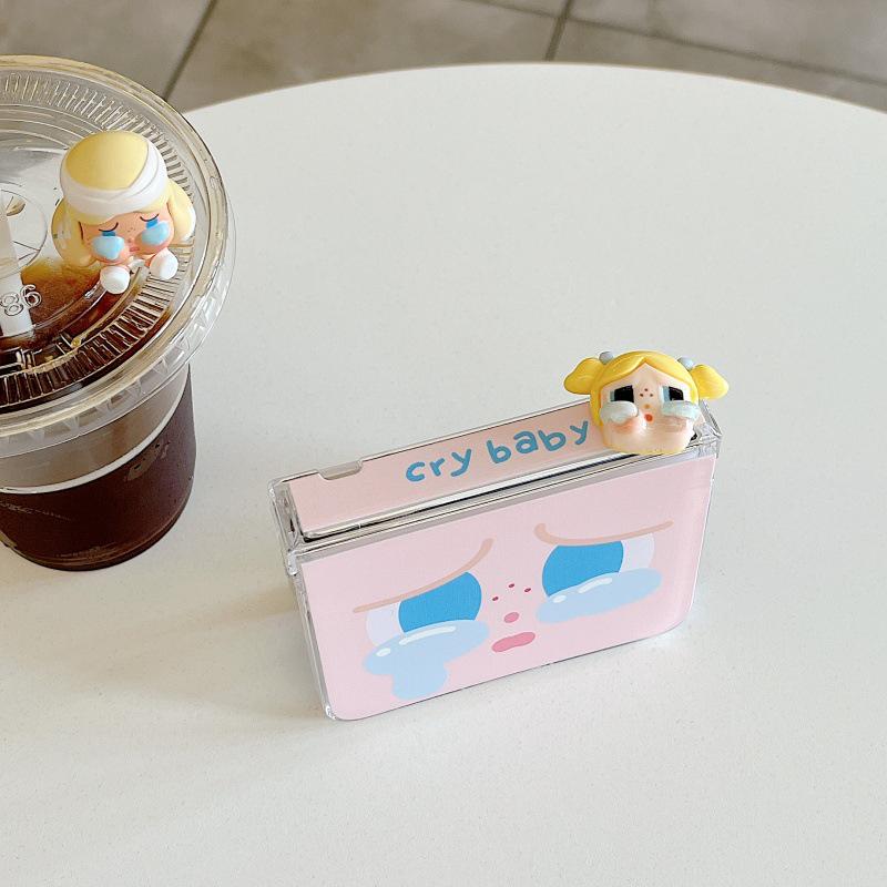 3D Cartoon Yellow Hair Anti-Fall Folding Case for Huawei/Xiaomi MIX Flip 2nd Gen