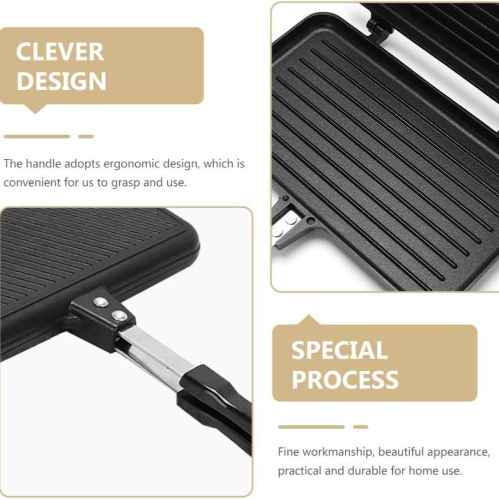 Aluminium Zinc Zinc Alloy Breakfast Sandwich Baking Pan Heat-resistant Sandwich Maker Toast Frying Pan  Bread