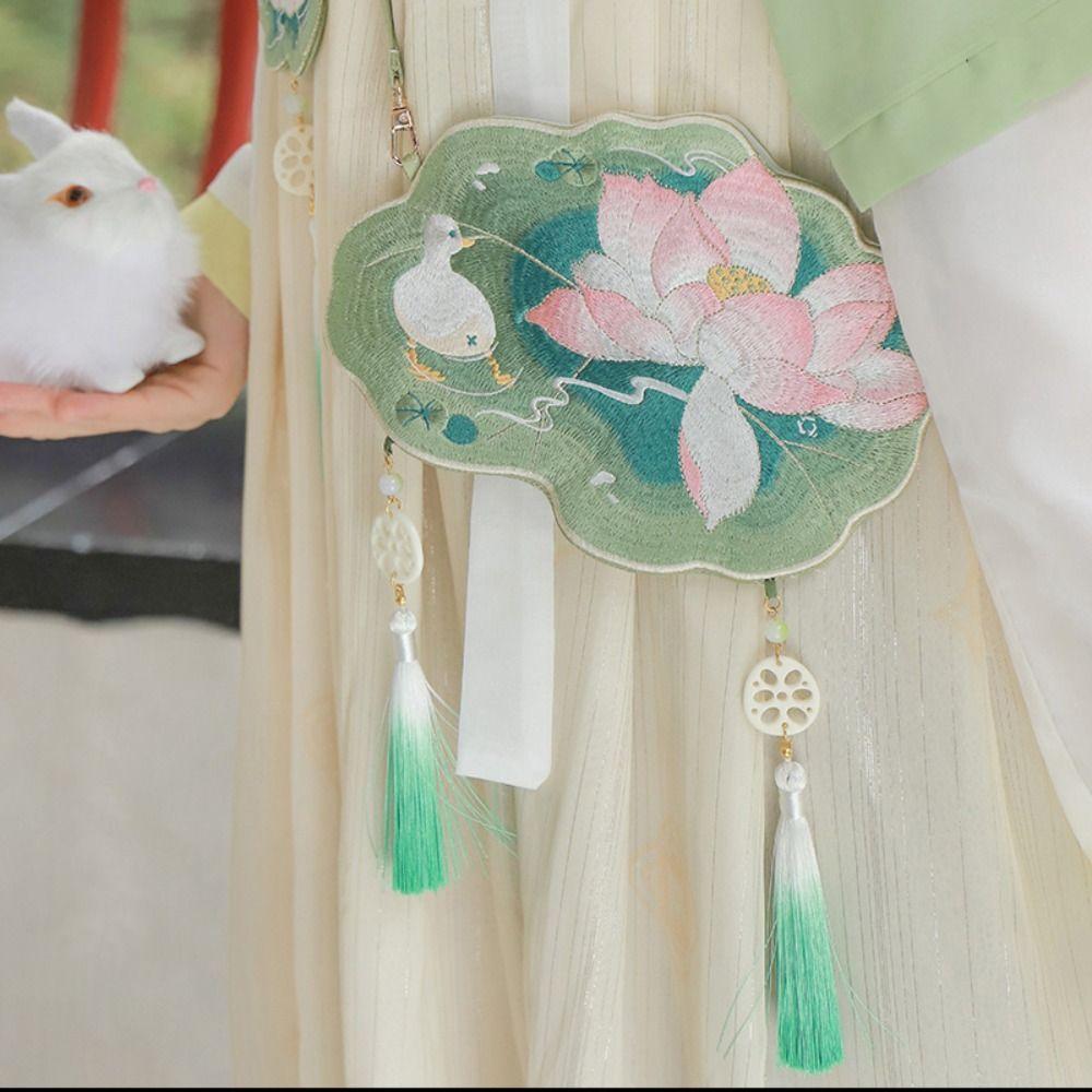 Hanfu Accessories Chinese Hanfu Bag Sweet Tassels Phone Pouch  Decoration