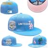 New baseball cap with a deep, hard crown, fully embroidered, closed front, white socks team flat-brimmed cap