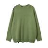 Oversized Crewneck Knit Sweater Men Women Streetwear Loose Fit Acrylic Blend Casual Pullover