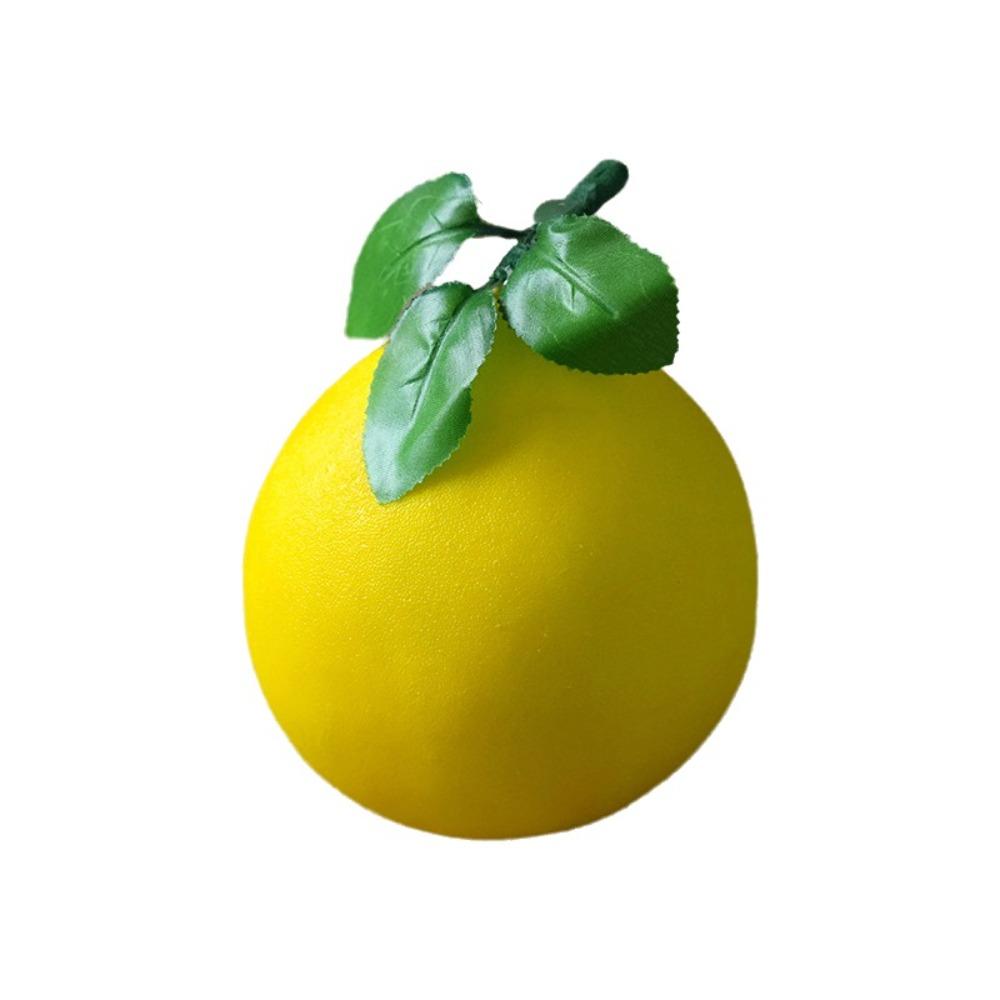 Foam Simulated Grapefruit Lifelike Realistic Artificial Fruit Pomelo Decorative Yellow/Green Grapefruit Model Photo Teaching (as the picture,other)