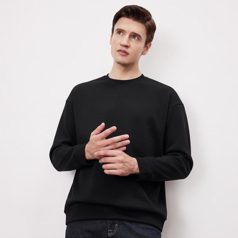 FIRS Men's Fleece-Lined Round Neck Sweatshirt