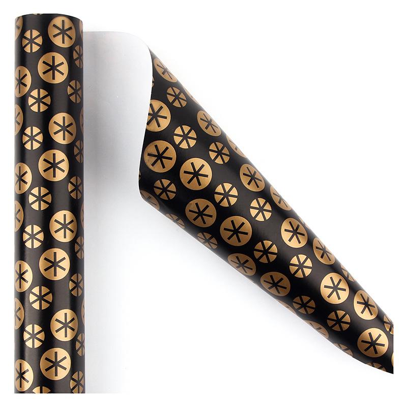 Black Gold Gift Wrapping Paper for Christmas, Valentine's Day, Birthdays & DIY Projects