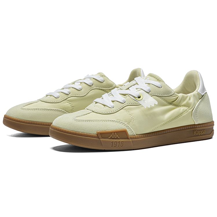 Kappa Comfortable Versatile Non-Slip Wear-Resistant Breathable Low-Top Skate Shoes Women sneaker Yellow White K0D05CC12CJ-328
