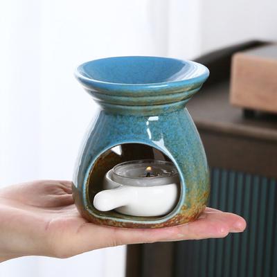 Chauffe-cire céramique Diffuseur d'huile parfumée essentiel Petit porte-bougie chauffe-plat Brûleur d'encens arôme de bureau pour décoration de maison chambre à coucher