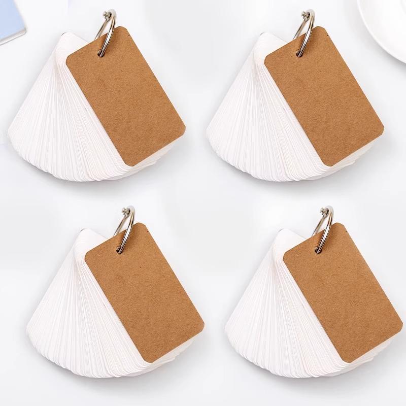 Compact Loose-Leaf English Vocabulary Notebook with Iron Ring