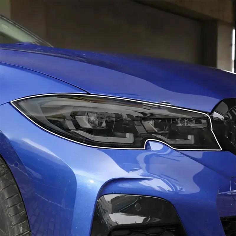 Car Headlight Protection smoky black Repair Anti-Scratch Protective Film TPU Stickers For BMW 3 Series F30 F31 G20 G21 2013-