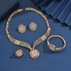 Bracelet Ring Earrings Combo Necklace Jewellery Set for Women Latest Stylish Design Fancy Crystal