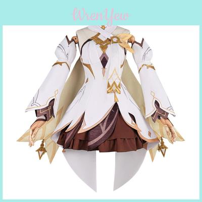Disfraz Cosplay de Lumine Aether de Genshin Impact con Tejido de Poliéster para Role Play de Anime