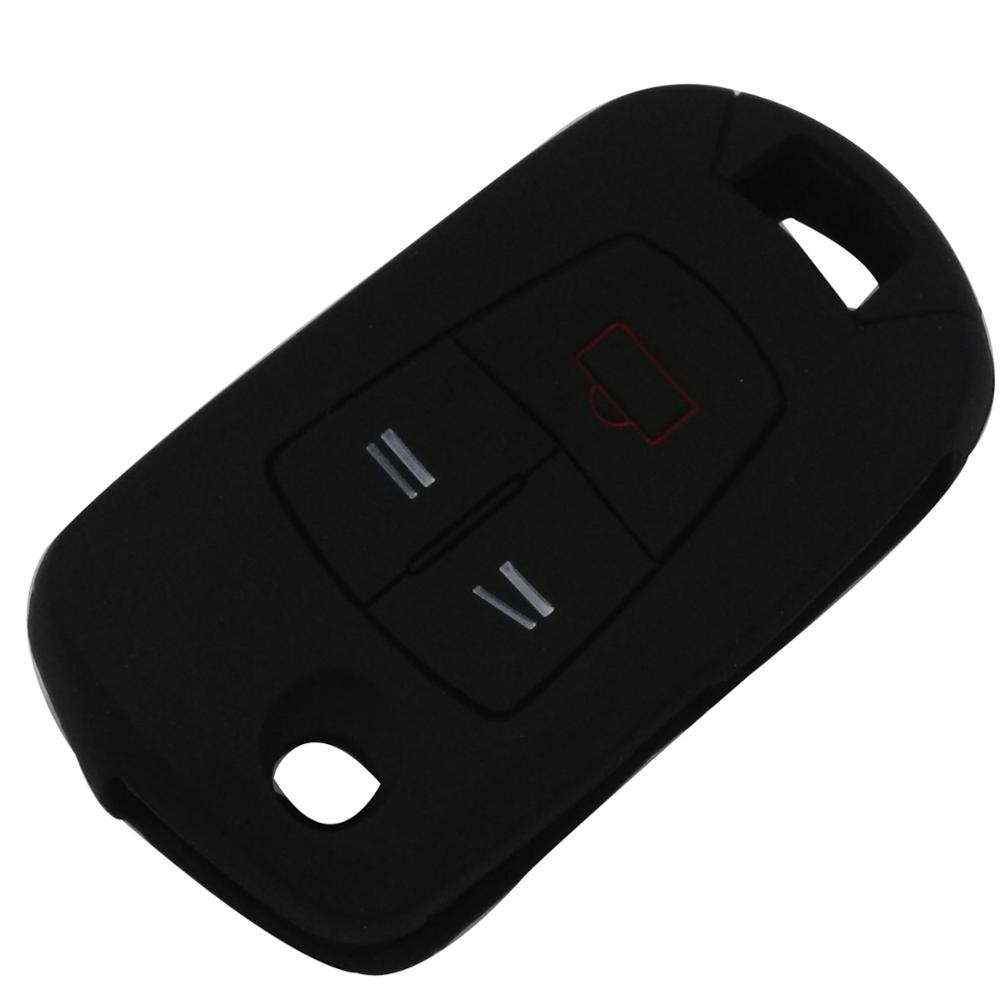 Jingyuqin 3 Buttons Remote Silicone Car Key Cover Case Fob For Opel Vauxhall Astra Vectra Corsa Signum Folding Key Case