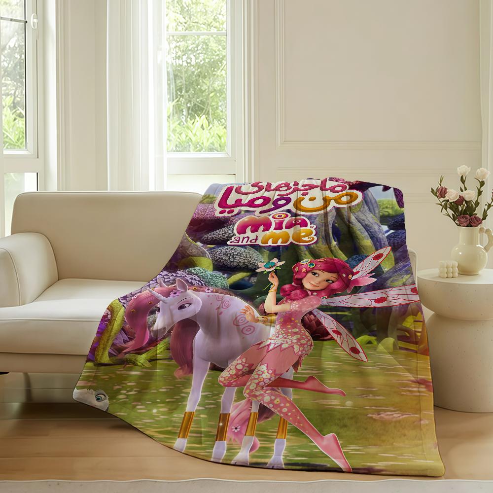 Cartoon cute Mia and Me Blanket For Sofa Office Bed Plane Travel Sleep Read Relax Camping Soft And Warm