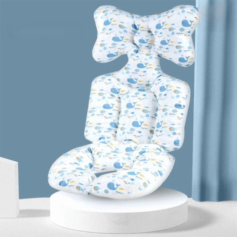 Cartoon Printed Baby Stroller Cushion Comfortable Dining Chair Cotton Pad  Travel Essential