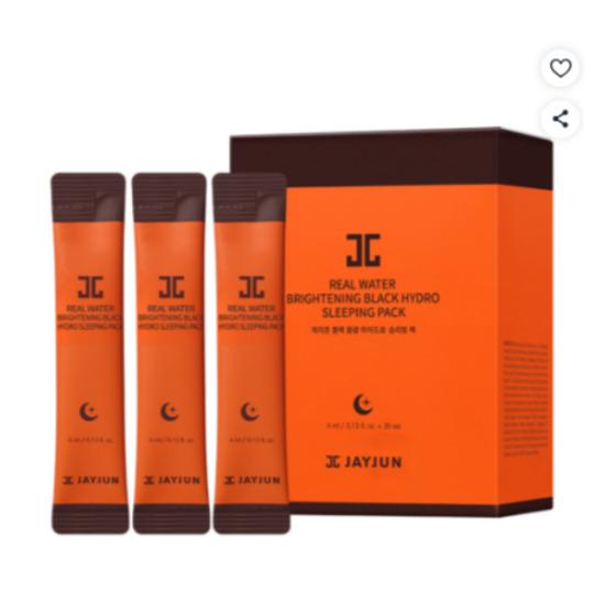 JAYJUN Black Water Glow Hydro Sleeping Pack Overnight Hydrating Sleeping Mask 4ml x 30pcs