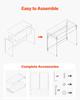 Acrylic Table, 2 Tiers Clear End Table with Storage Shelf, Modern Rectangle Acrylic Side Desk, Transparent Thick Desk Nightstand for Bedroom, Office,
