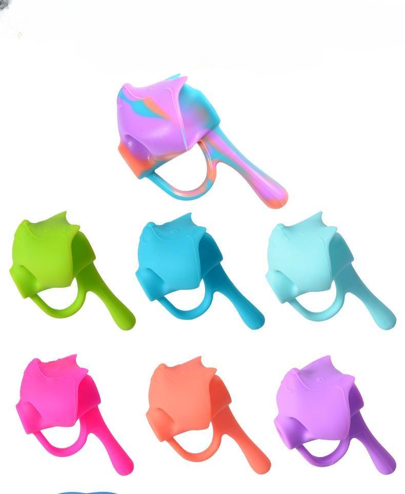 3pcs Pencil Grip Corrector for Elementary School Children Beginner Writing Pen Sleeve Five Finger Positioning Grip Pencil Sleeve randomization