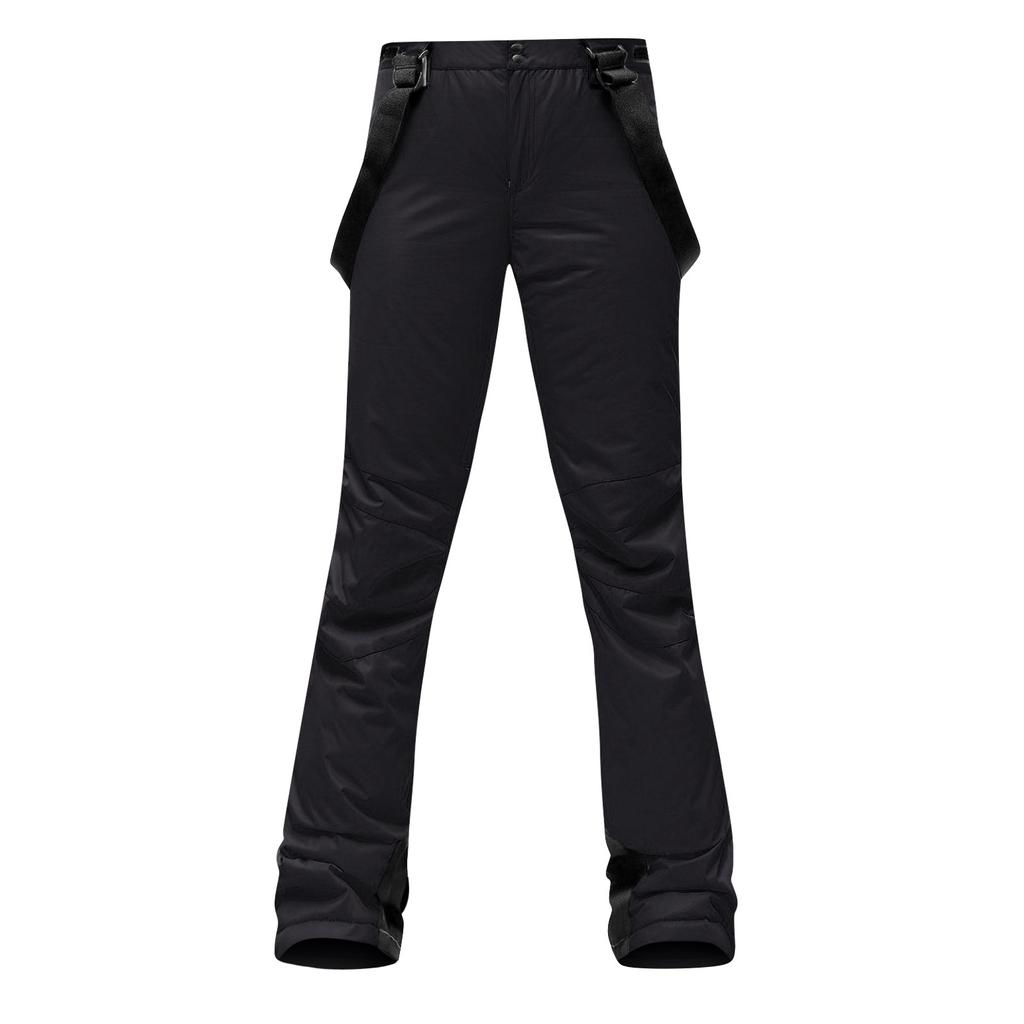 Women's Color Warm Thick Pocket Strap Ski Pants For Women