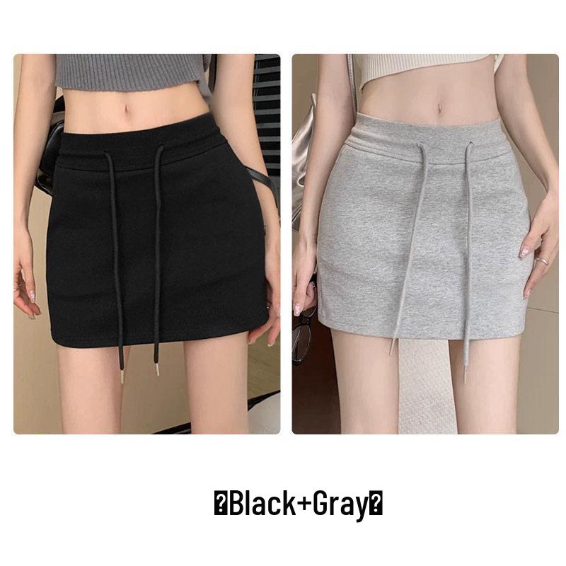 Plus Size High-Waisted Bodycon Sports Skirt for Women - Spring/Summer Anti-Exposure Skirt Pants