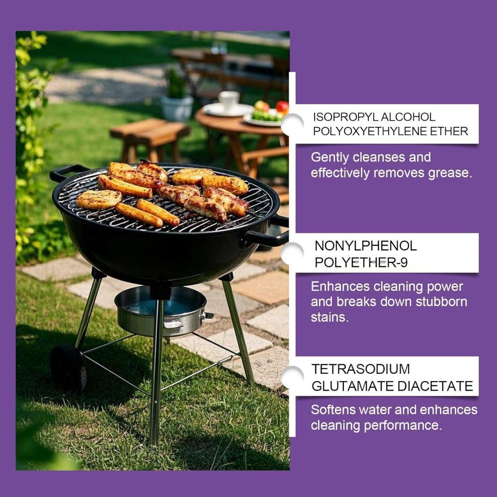 Fast-acting heavy-duty grill degreaser spray, grill and smoker cleaner and degreaser, heavy grease and burnt food remover