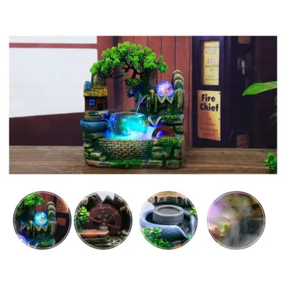 Desktop Fountain Waterfall Fish Bowl Feng Shui Landscape Rockery Indoor Ornament