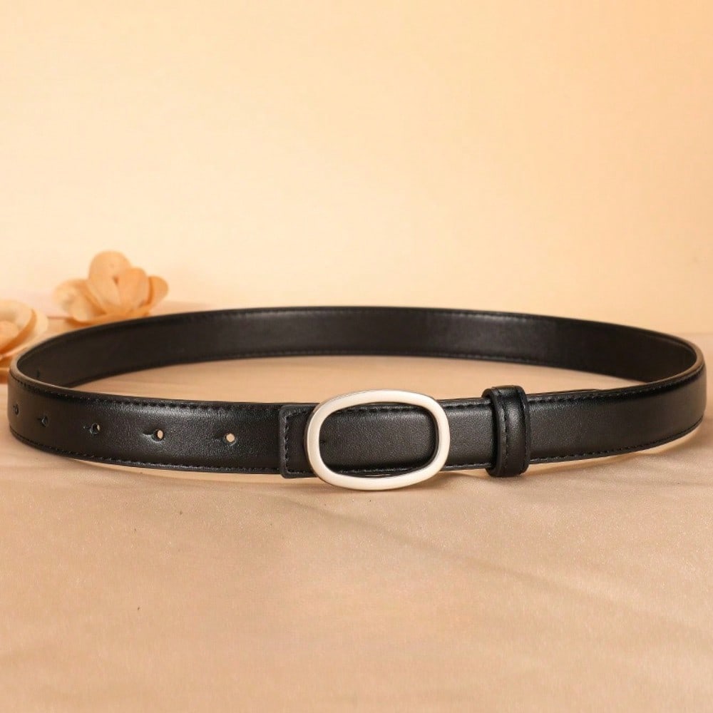 New Women's Thin Plate Buckle Belt, Jeans Belt, Women's Versatile Belt