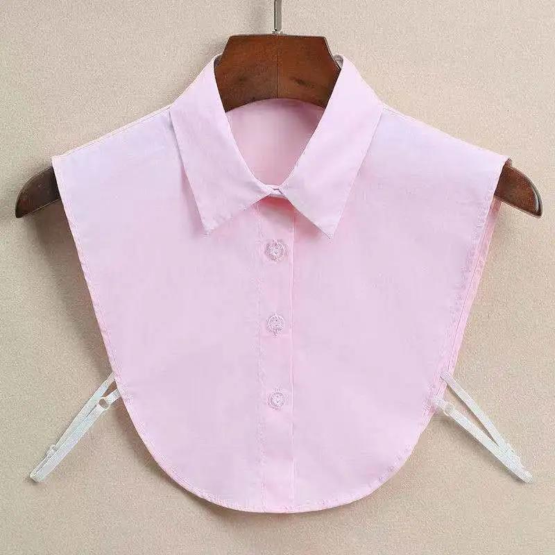 Fake Collar For Shirt Detachable Collars Solid Shirt Lapel Blouse Top Men Women Black White Girls Top Clothes QH132