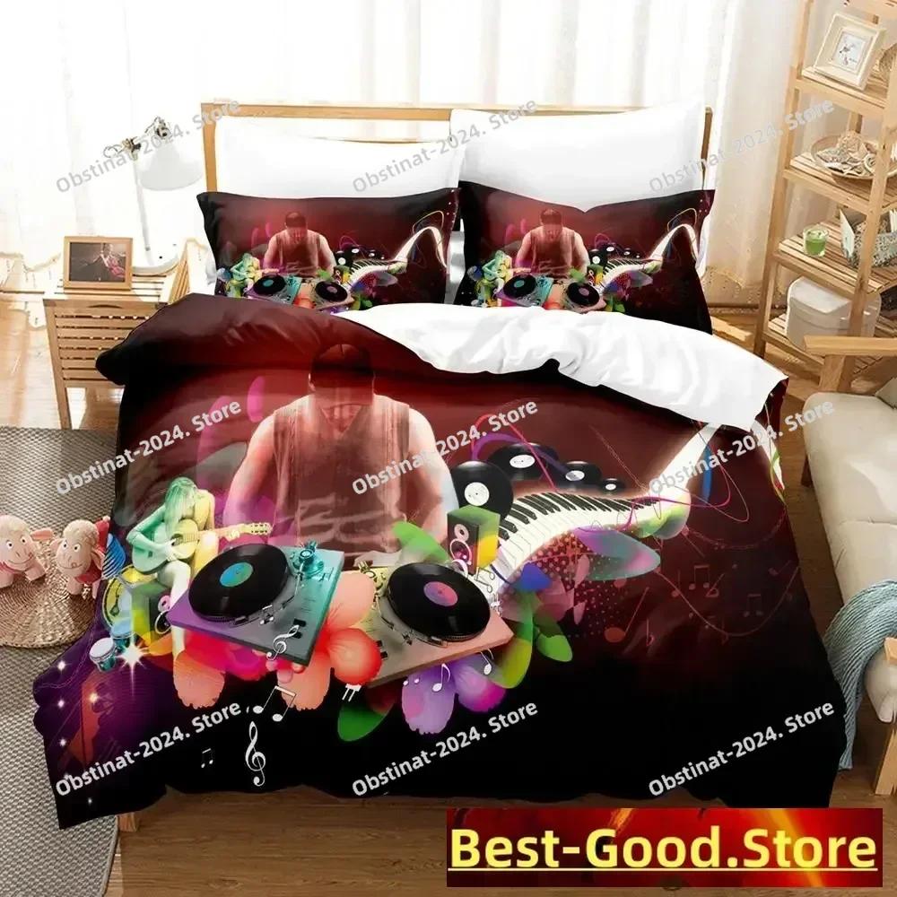 Personality Music DJ Rock Bedding Set Printed Bed Set With Pillowcase Bed Duvet Cover Single Double Queen Super King Size