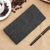 Hengsheng Men's Vintage Long Thin Matte Leather Wallet
