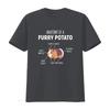 Anatomy Of A Furry Potato Guinea Pig Lover T Shirt vintage Washed fashion Top For Everyday Wear graphic Breathable Versatile