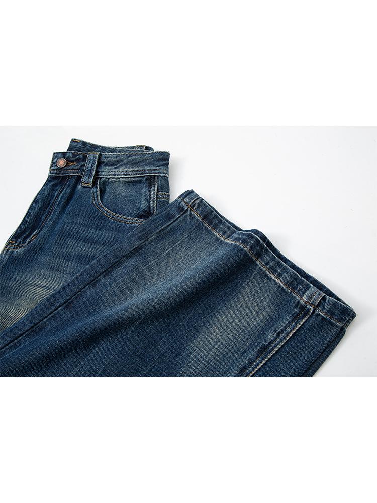 High-Waisted Wide-Leg Women's Jeans - 2026 Spring Retro Korean Style Collection