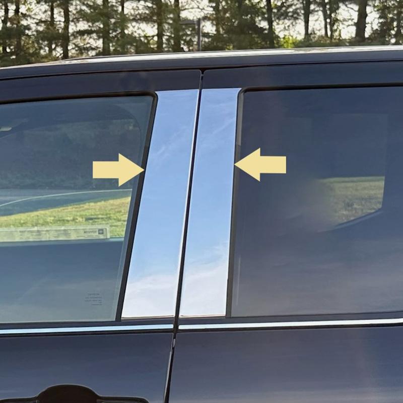 4pcs/set Car Window Pillar Posts Trims Decorative Strickers Exterior Parts Fit for Toyota Tacoma (N400) 2024-2026