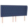 VidaXL Tête de lit avec oreilles Bleu 183x23x118-128 cm Tissu3118312