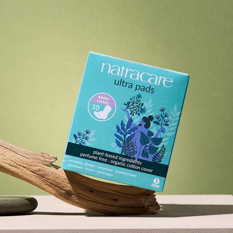 Natracare Ultra Wing Large 10ea (100 sheets total) Ultra Wing Large 10 pcs, 100 sheets total