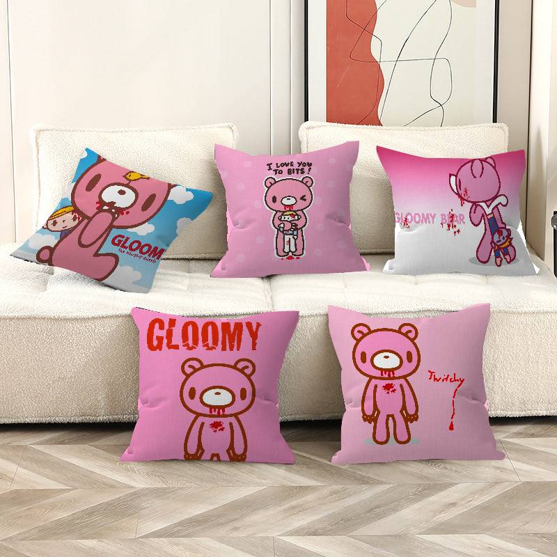G-Gloomy B-Bear Cartoon Personalized Pillow Dust Cover Bedroom Kids Party Decoration Pillowcase Birthday Children Gift