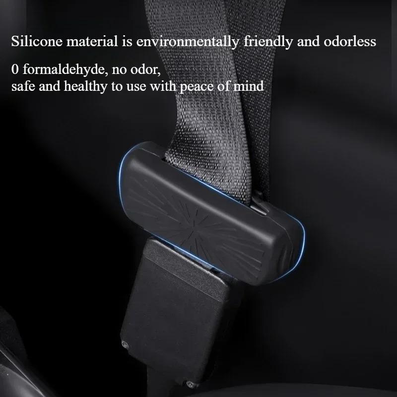 For Tesla Model 3/Y Juniper 2025 Seatbelt Buckle Protective Cover Silicone Collision Avoidance Car Safety Belt Clip Accessories