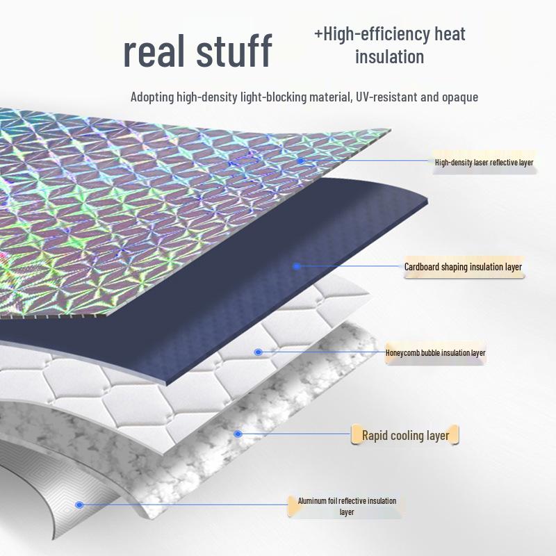 Car Windshield Sunshade with Heat Insulation Laser Protection