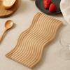 Wooden Plate Wooden Tray Modern Style Wavy Design Tea Tray High-end Quality Simple Design Snack Dish Home Decoration