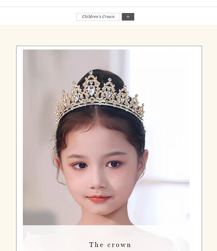 Princess Crown Headdress for Girls - Elegant Hair Accessory for Dance and Birthday Gifts